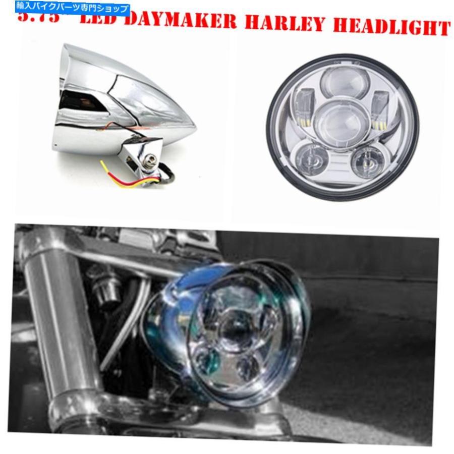 クロームパーツ 5.75 \"Chrome Led DayMaker Headlight Harley Suftail FXSTD Deuce FXCWCロッカー 5.75\"" Chrome LED daymaker headlight Harley SOFTA"