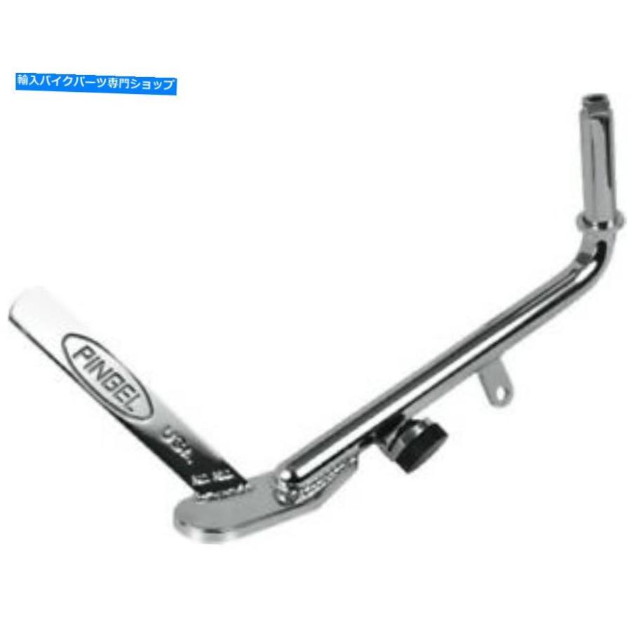 クローム部分品 Pingel Chrome 2向こう正面1後下の蹴っ飛ばす照明ランプfor Harley Flh / T 07-16 62252 Pingel Chrome 2 Front 1 Rear Lowered Kickstand for Har 車、バイク、自転車-フレーム