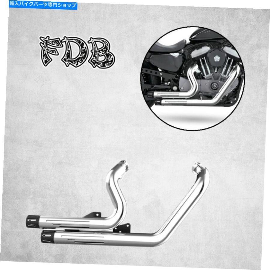 クローム部分品 Cr排気ガスフィットハーレー04-2013鉄XL883N C L R XL1200 Nスマッキングギア Chrome Exhaust Fit for Harley 04-2013 IRON XL883N C その他フレーム関連用品-バイク-フレーム