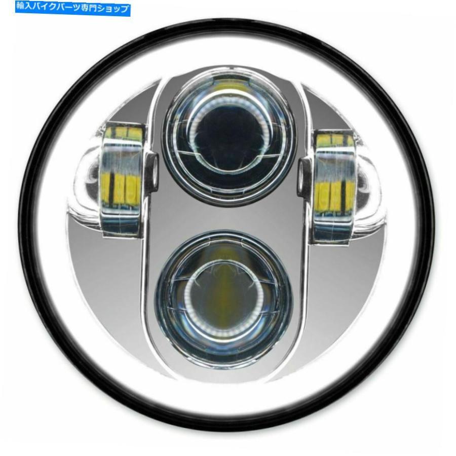 クローム部分品 HOGWORKZ HW195012クローム5 3/4 \"LEDフロッパーハードライトーバーVコロスモールFXD-一風変わったのかた書きを見せびらかす Hogworkz HW195012" バイク-その他フレーム関連用品