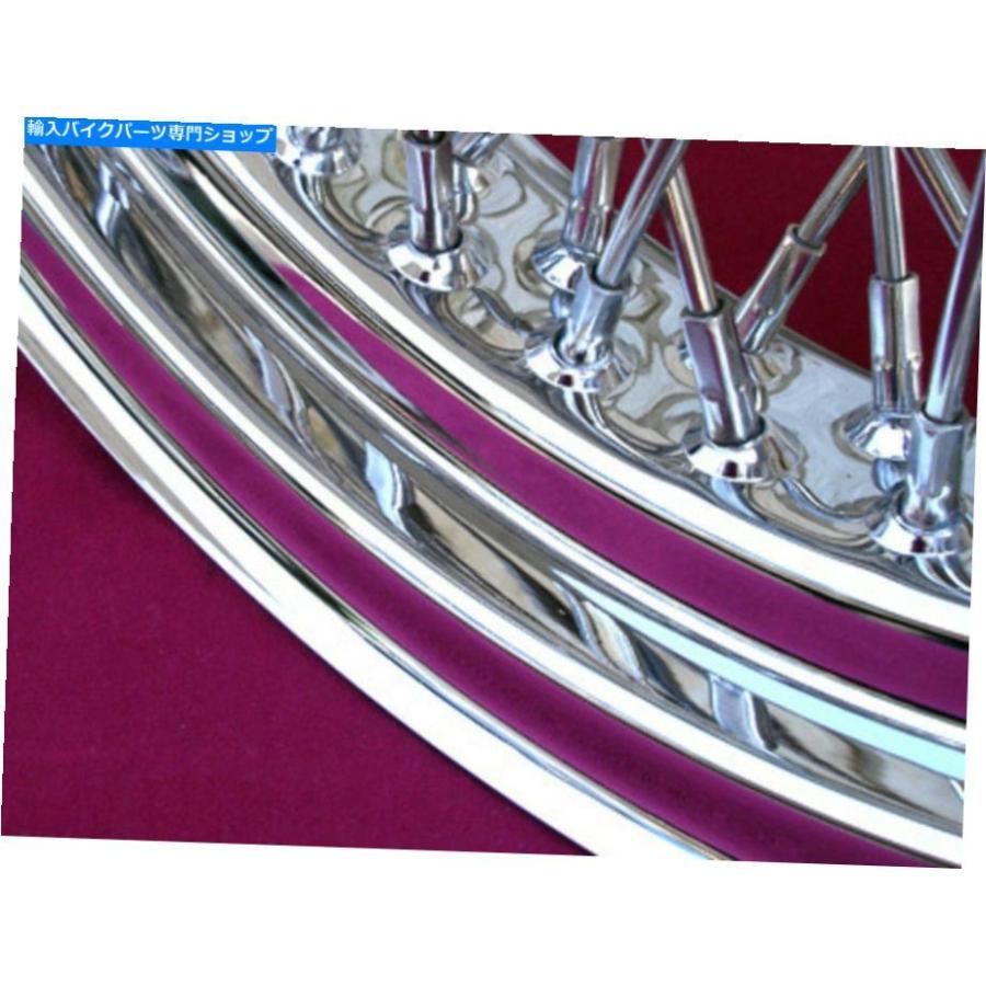 クロームパーツ ハーレーヘリテージデラックスのための18x3.5 \"80スポークDNA KCINT後輪2008アップ 18X3.5\" 80 SPOKE DNA KCINT REAR WHEEL 2008-UP Fの画像