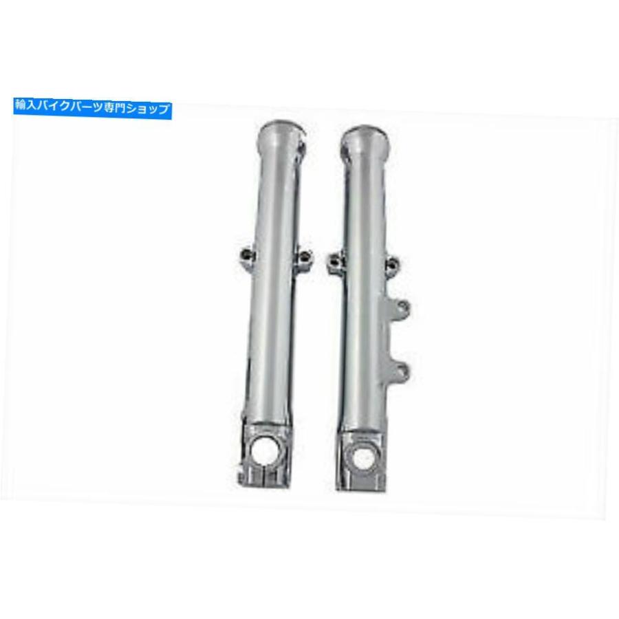 クロームパーツ V-Twinによるハーレーダビッドソンのための39mmクロムフォークスライダー 39mm Chrome Fork Sliders for Harley Davidson by V-Twin