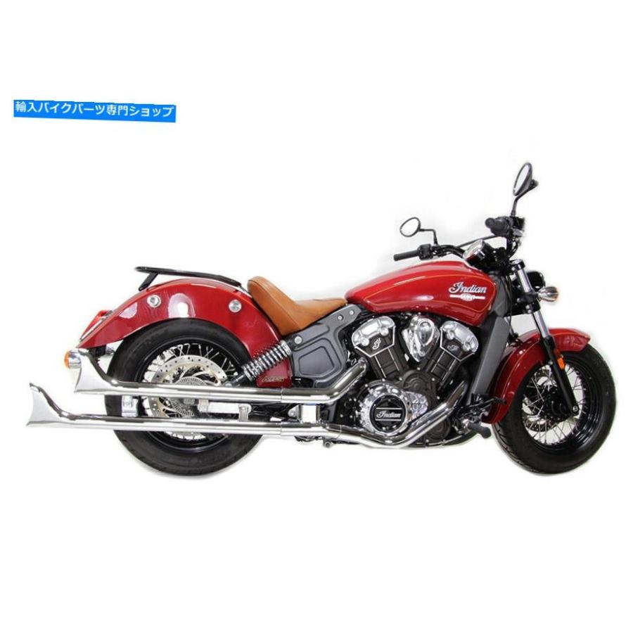 クローム部分品 バーラットのストレートフィッシュテールセットクロームはバーラットに相応うします Indian Straight Fishtail Set Chrome fits Indian バイク-車、バイク、自転車