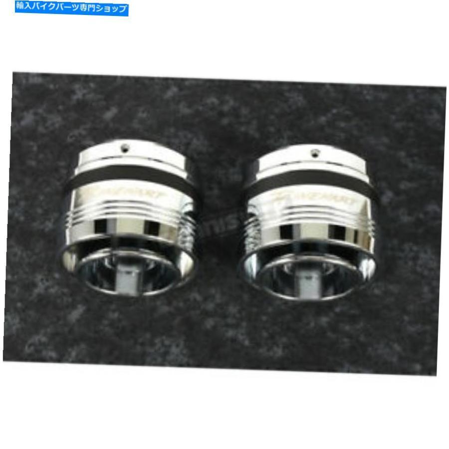 クロームパーツ Rinehart Chrome 4.5 In。MotoPro 45標準エンドキャップ - 900-0151 Rinehart Chrome 4.5 in. Motopro 45 Standard End Caps - 900-01