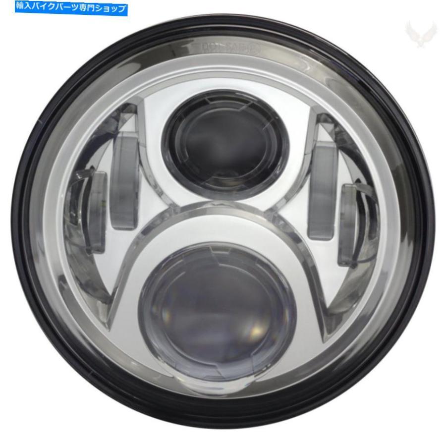 クロームパーツ イーグルライトクロームGEN 2 7 \"LEDヘッドライトキットw /フォグランプとアダプターリング Eagle Lights Chrome Gen 2 7\" LED Headliの画像