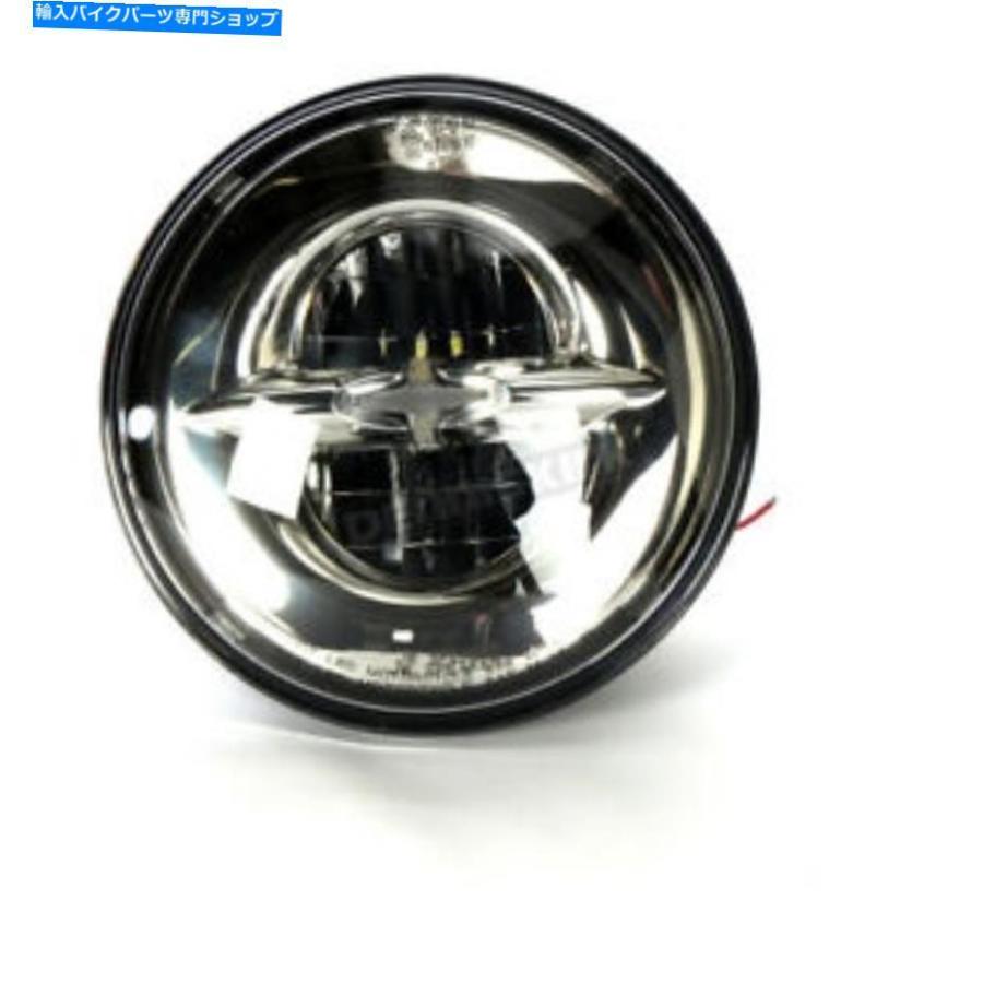 クロームパーツ ドラッグスペシャリ7インチ。Chrome 12V 8720 LEDヘッドライトW /マウントリング - 2001-1788 Drag Specialties 7 in. Chrome 12V 872