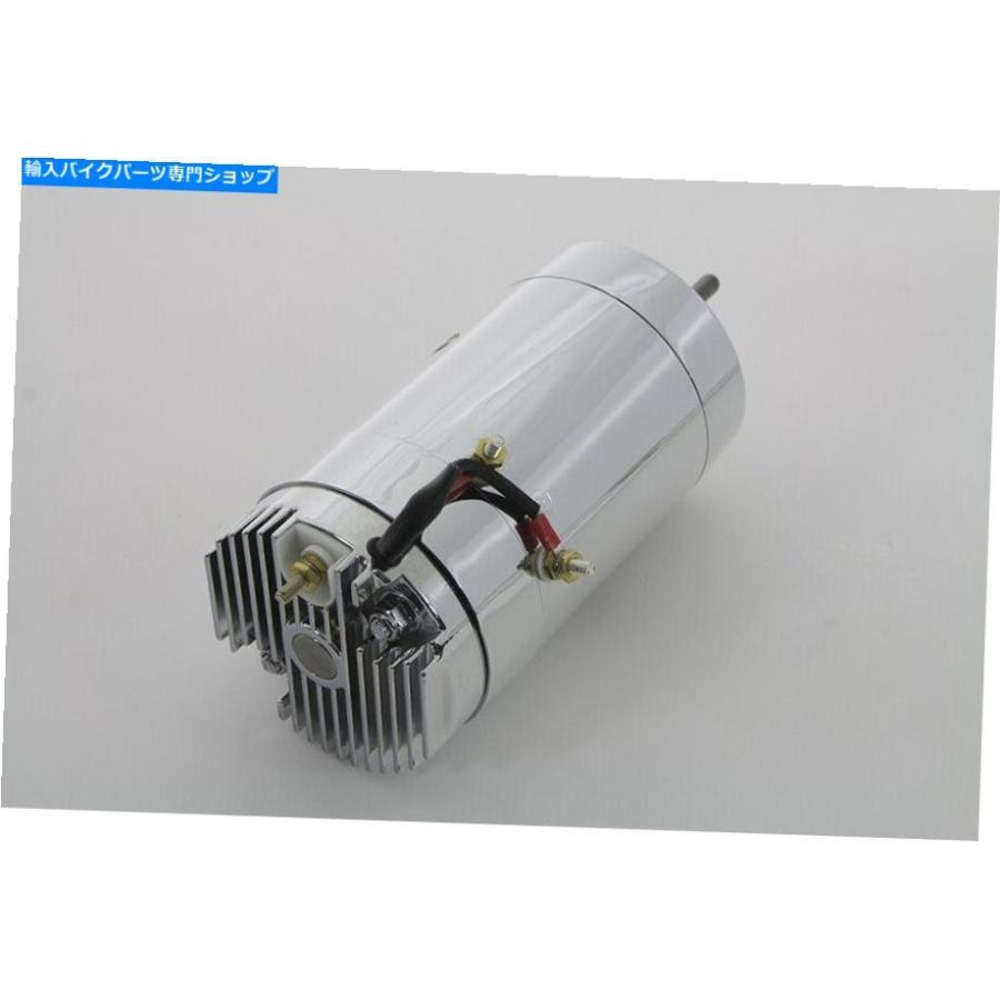 クロームパーツ 低出力フィットHarley-Davidsonのクロム12ボルト2ブラシ発生器 Chrome 12 Volt 2-Brush Generator with Low Output fits Harley-David