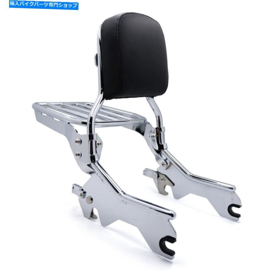 クロームパーツ Holdfast Sport荷物ラックSissy Bar Upright Chromeの18歳のFlhc Flhc Holdfast Sport Luggage Rack Sissy Bar Upright Chrome For 18の画像