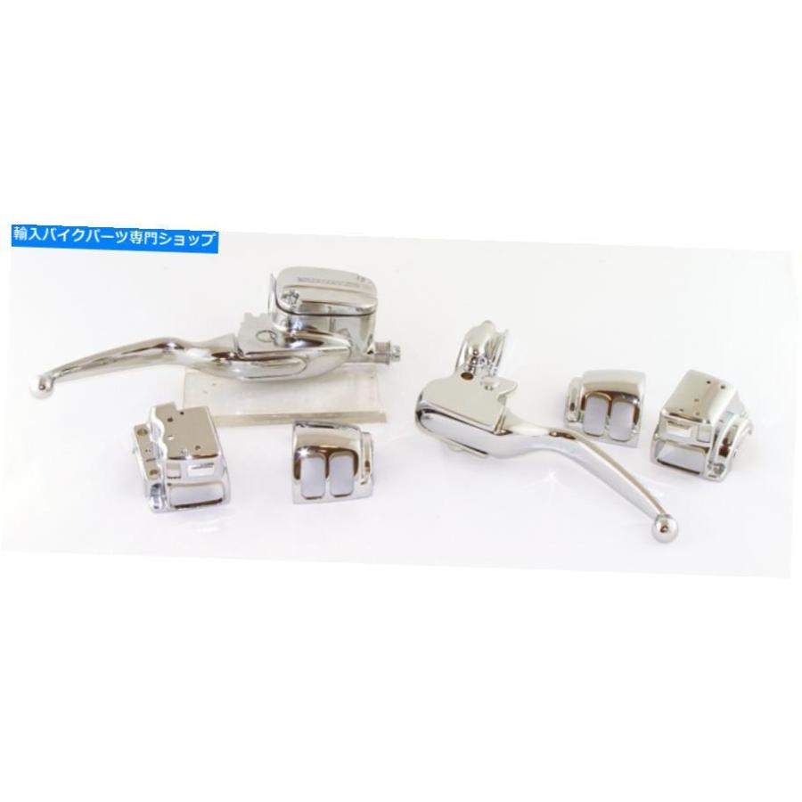 クロームパーツ V-Facter 170607 ChromeハンドルバーコントロールキットHDツーリング07/13ラジオクルーズ44748 V-Factor 170607 Chrome Handlebar Con