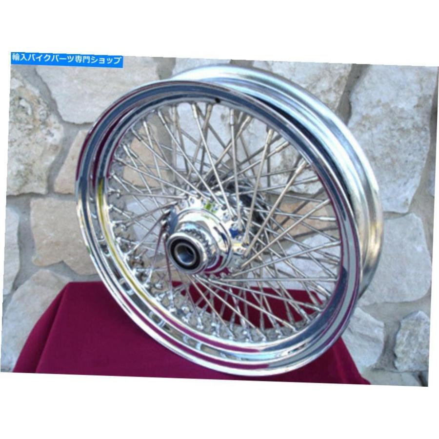 クロームパーツ Harley Heritage Fat Boyソフト類のための16x3.5 \"80スポークフロントホイール2000-06 16X3.5\" 80 SPOKE FRONT WHEEL 2000-06 FOR HARの画像