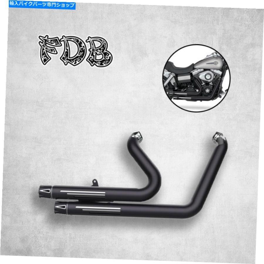 クロームパーツ Harley 2006-17 Dyna fxdf c w gワイドグライドmの移動スター Black Exhaust Fit For Harley 2006-17 DYNA FXDF C W G Wide Glide M M