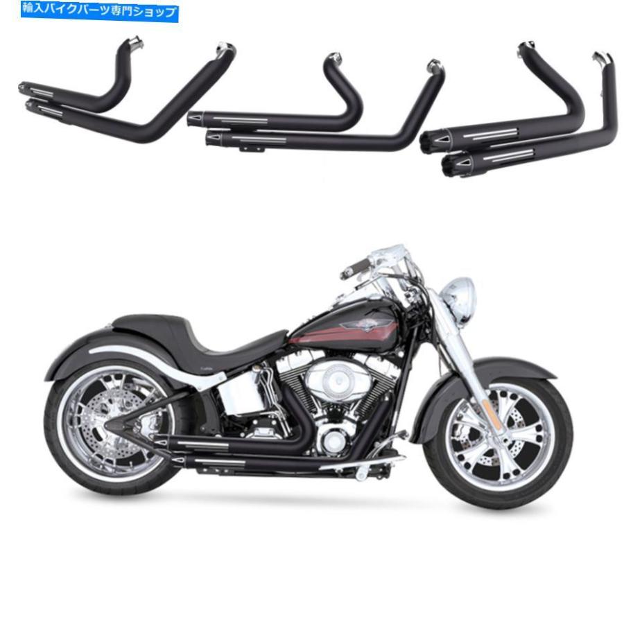 クロームパーツ Harley 2006-17 Susail Fatboy Flstn C SE Mブラックエキゾースト移動スター Fit For Harley 2006-17 SOFTAIL FatBoy FLSTN C SE M Bl