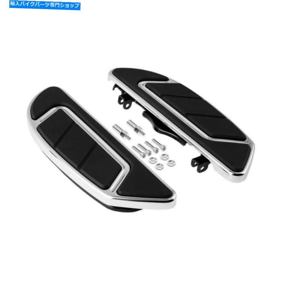 クロームパーツ Harley Touring 86-21 19のためのChrome通気床ボードブレーキペダルシフトペグ Chrome Airflow Floorboard Brake Pedal Shift Pegs Fiの画像