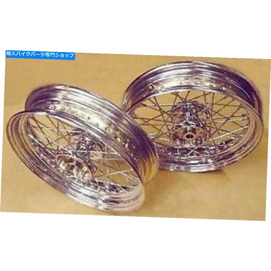クロームパーツ クロムスポークホイール1967-1972ハーレーフリ Chrome Spoke Wheels 1967-1972 Harley FLH