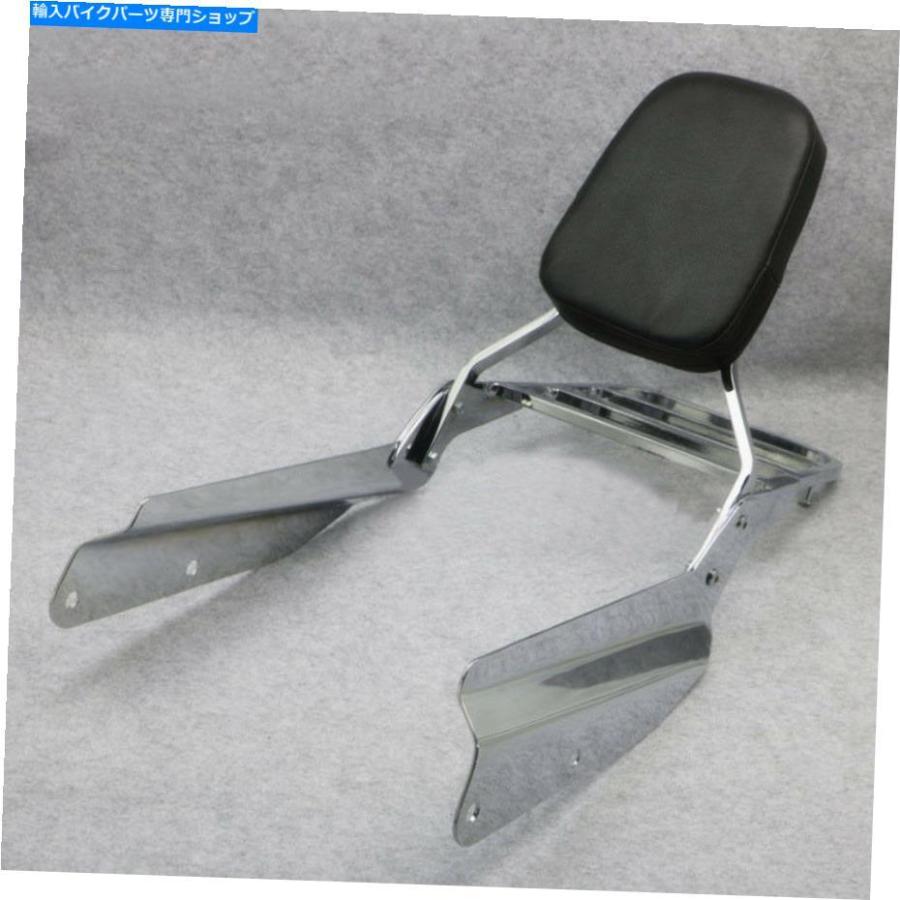 クロームパーツ Honda VTX1300 VTX1800モデルのための荷物ラックとクロムシシーバー背もたれ Chrome Sissy Bar Backrest with Luggage Rack for Hondaの画像