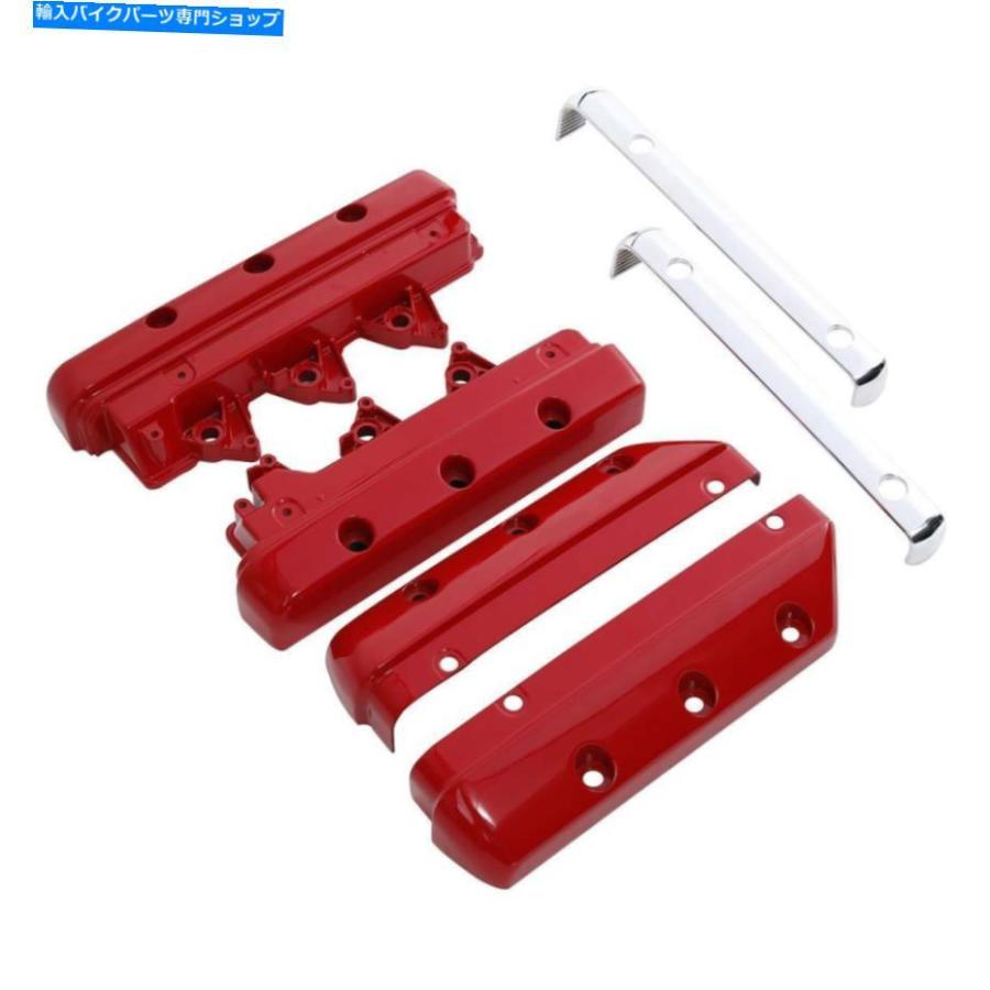 クロームパーツ 赤いクロームシリンダーヘッドバルブカバーフィットホンダゴールドウィングGL1800 1800 01-17 16 Red Chrome Cylinder Head Valve Covの画像