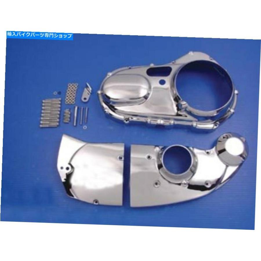 クローム一部分 Chrome Camの第一義的＆スプロケットカバードレスアップキット用Harley Sportster 04-20 Chrome Cam Primary \u0026 Sprocket Cover Dres