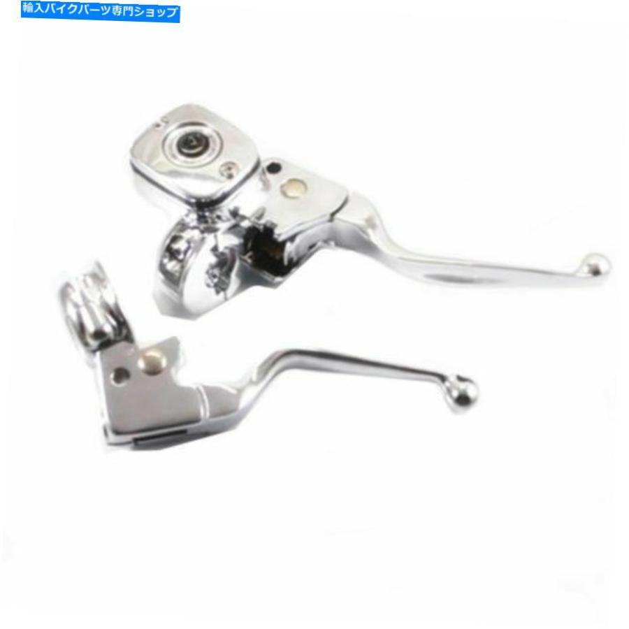 クロームパーツ Harley Dyna flht fatboyのためのクロムハンドコントロールリザーバーブレーキクラッチレバー Chrome Hand Control Reservoir Brake C