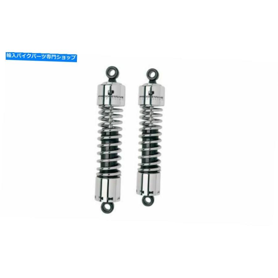 クロームパーツ プログレッシブ412クロム14.25 \"リアスタンダードショック53-78ハーリースポーツスターKHK K Progressive 412 Chrome 14.25\" Rear Sta