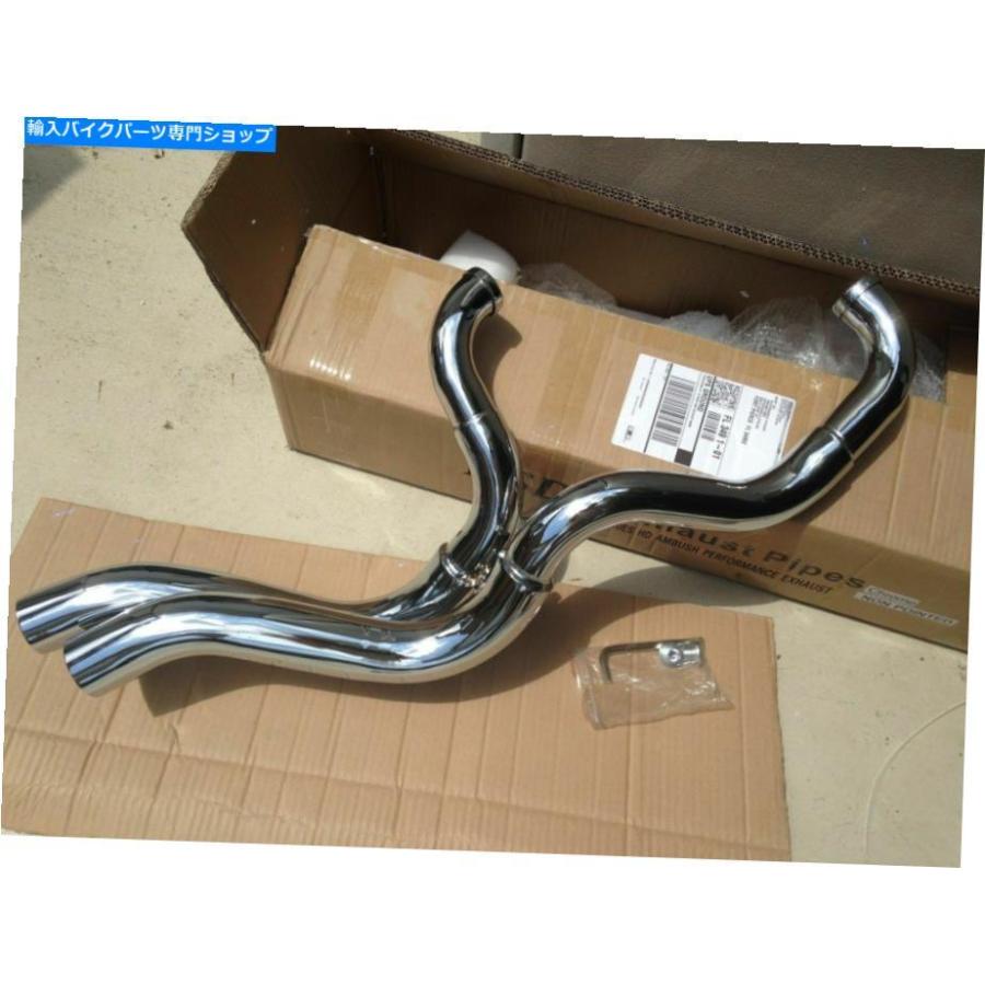 クロームパーツ LAF、チャプターアンバースステップ調整2-1 / 2 \"レーシング排気パイプFLHバッガーWシールド LAF, FLATEND AMBUSH Step Tuned 2-1/2\"