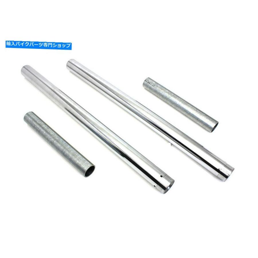 クロームパーツ ハードクローム49mmフォークチューブセットハーレーダビッドソンフィット Hard Chrome 49mm Fork Tube Set fits Harley-Davidson