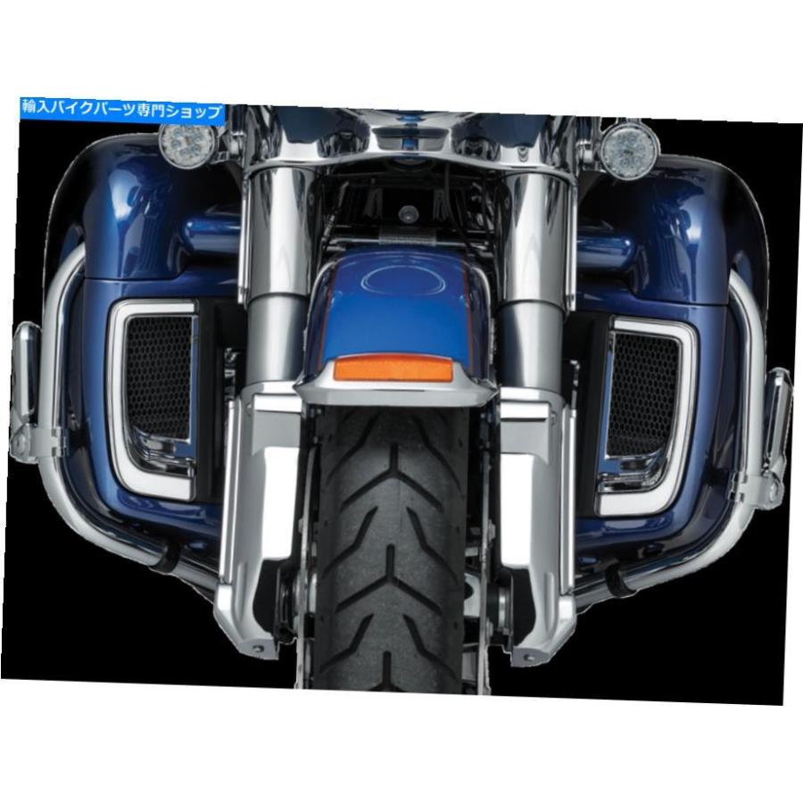 クロームパーツ クライャキン5063クローム下フェアリングLEDターンシグナルライト14-20ハーレーツーリング Kuryakyn 5063 Chrome Lower Fairing LED T