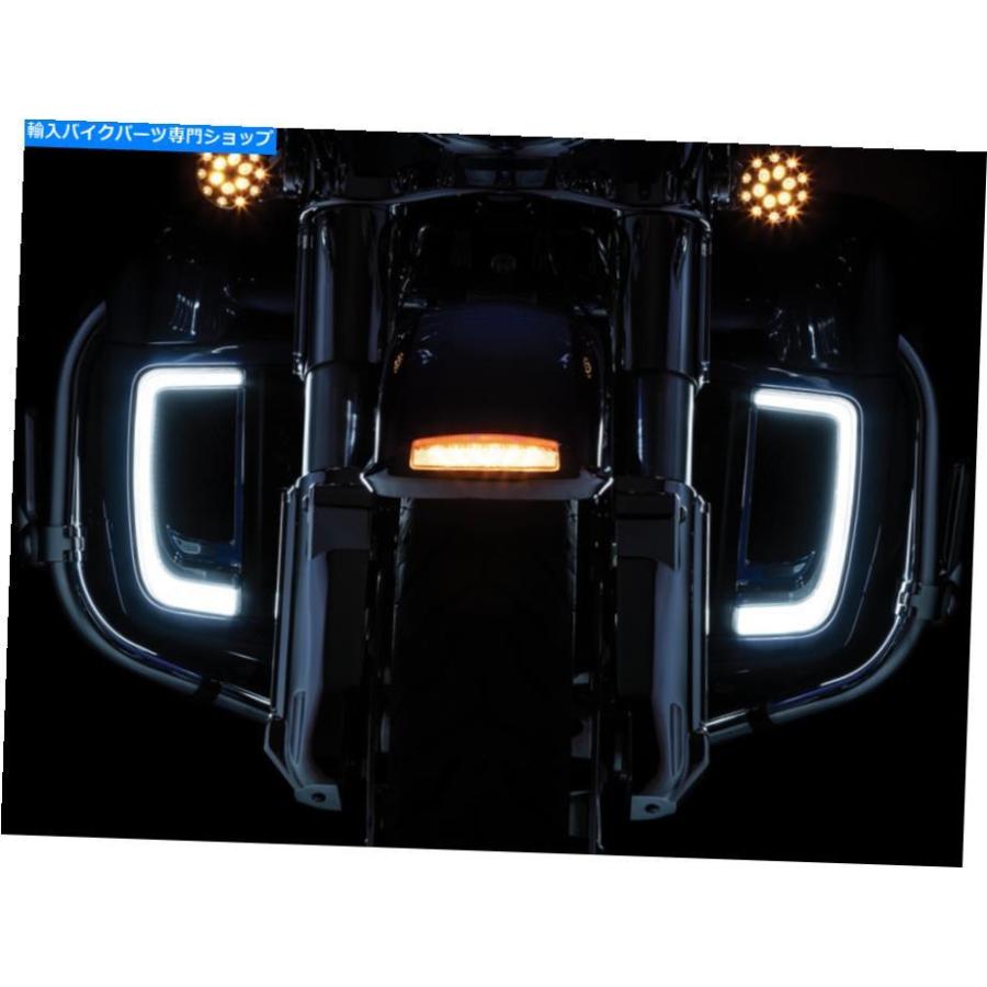 クロームパーツ クライャキン5063クローム下フェアリングLEDターンシグナルライト14-20ハーレーツーリング Kuryakyn 5063 Chrome Lower Fairing LED Tの画像