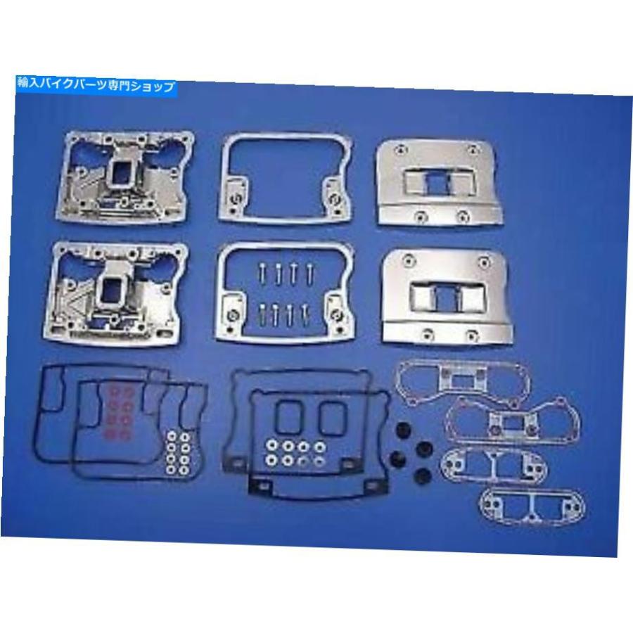 クロームパーツ V-Twinによるハーレーダビッドソン用クロムロッカーボックスカバーセット Chrome Rocker Box Cover Set for Harley Davidson by V-Twi
