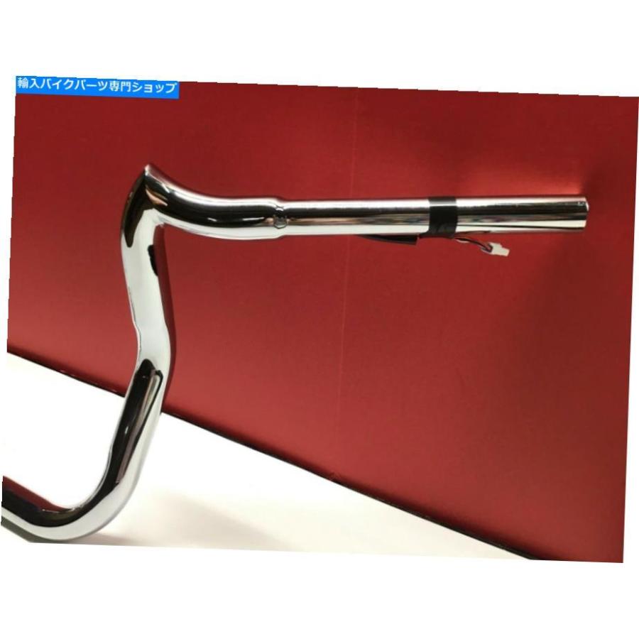 クロームパーツ MCPSプリワイヤークローム1 1/4 \"Meathooks Touringハンドルバー12\" 2014＆それ以降 MCPS Pre-Wired Chrome 1 1/4\" MeatHooks Touringの画像