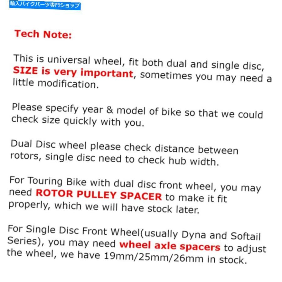 クロームパーツ 21 "x3.5"の前輪デュアルディスク脂肪スポークのスポーク 21"x3.5" Front Wheel Dual Disc Fat Spokes For Dyna Touring Softail Elec
