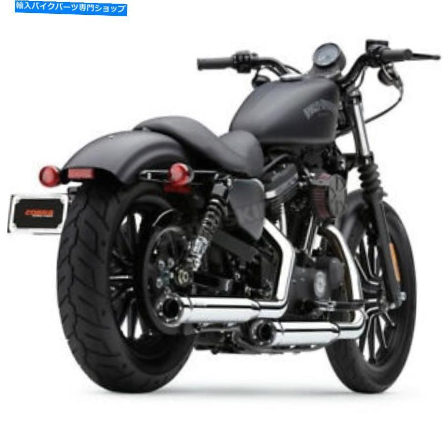 クロームパーツ COBRA Chrome 3 In。スリップオンマフラーW / BLACK RACEPROのヒント - 6081（CAへの船なし） Cobra Chrome 3 in. Slip-On Mufflers w