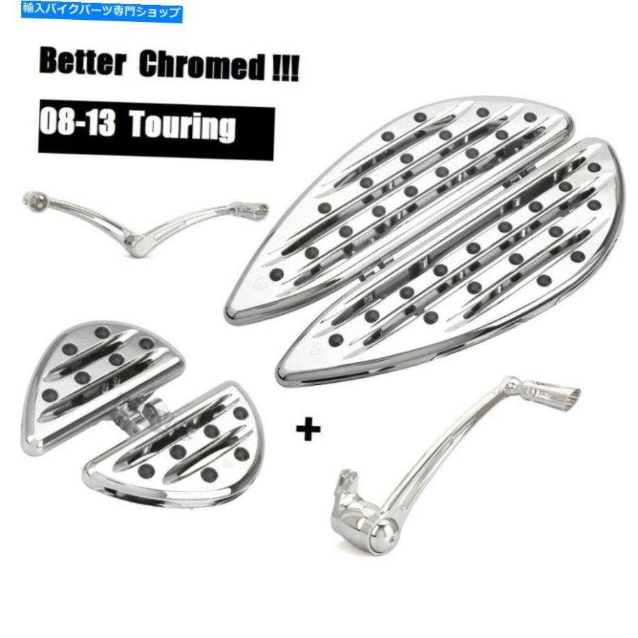 クロームパーツ Harley Flhx Deep Edgeカットフットボードfltrクロームシフトレバー floorboards for harley flhx Deep edge cut footboards fltr chr