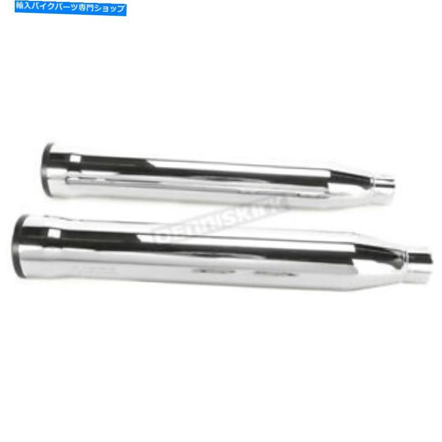 クロームパーツ COBRA Chrome 3 In。スリップオンマフラーW / BLACK RACEPROのヒント - 6052（CAへの船なし） Cobra Chrome 3 in. Slip-On Mufflers w