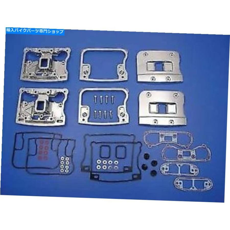 クロームパーツ V-Twinによるハーレーダビッドソン用クロムロッカーボックスカバーセット Chrome Rocker Box Cover Set for Harley Davidson by V-Twi