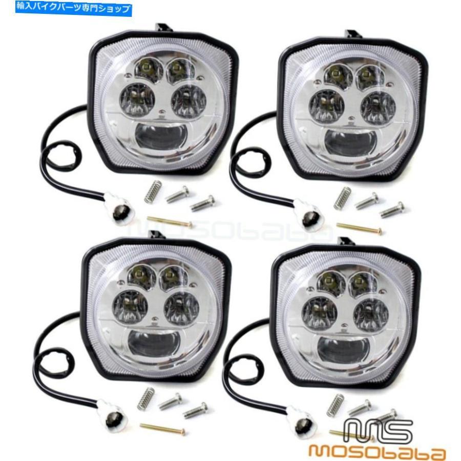 クロームパーツ YAMAHAユーティリティYXZ1000R EPS SS YXZ1000 EPS 2016 2017 UTV LEDヘッドライト - 4X For Yamaha Utility YXZ1000R EPS SS YXZ1000_2