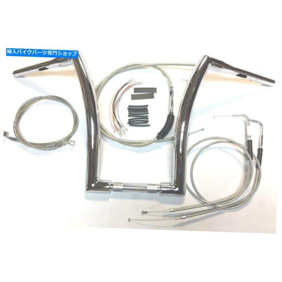 クロームパーツ 16 x 1 1/2スーパーファットクロムAPEハンガーハンドルバーキット98-05ハーレーダイナワイドグリド 16 x 1 1/2 Super FAT Chrome Ape