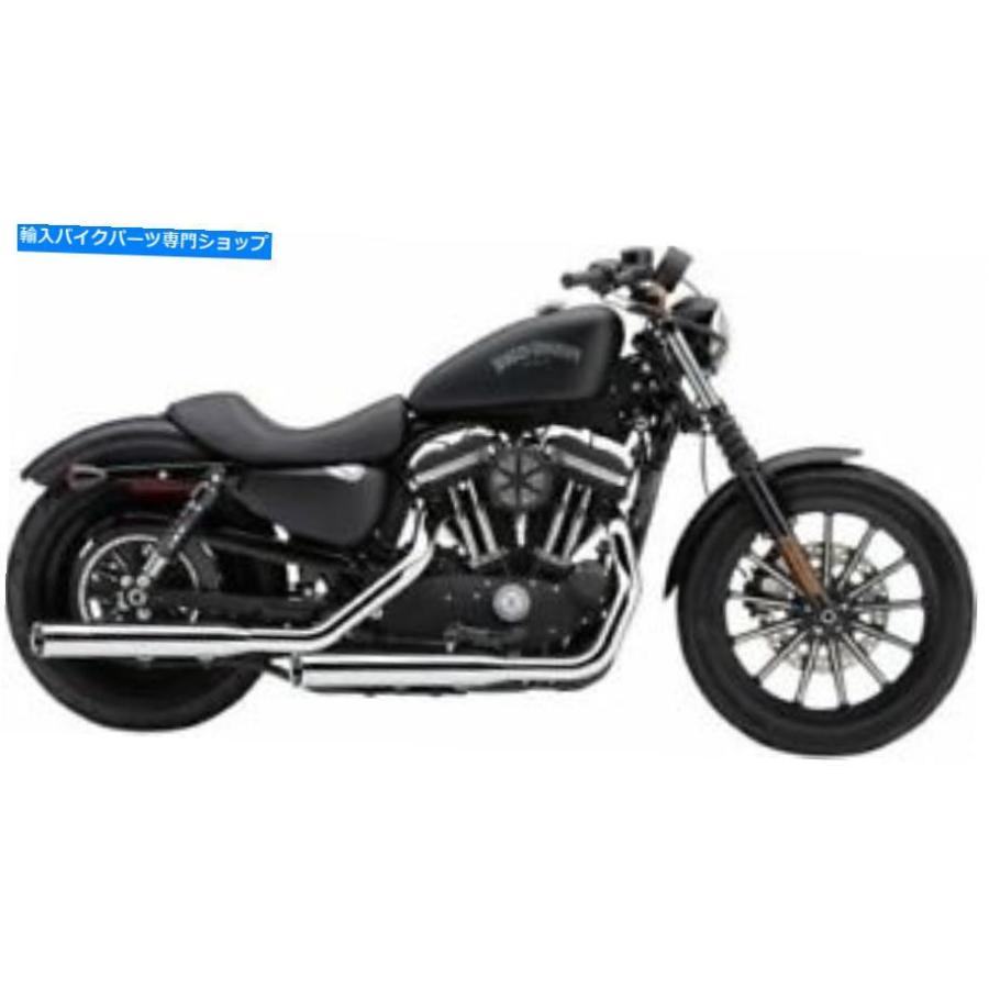 クロームパーツ COBRA 3排気デュアルクロムマフラー、ハーレーダビッドソンXL 14-17 63-1193 Cobra 3 Exhaust Dual Chrome Mufflers For Harley David