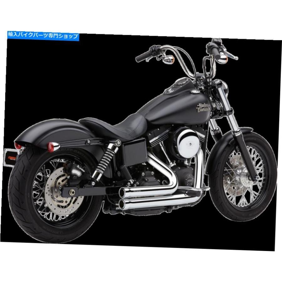 クロームパーツ COBRA 12-17ハーレーFXDB3 909 2-IN-2エキゾースト（クロム） Cobra 12-17 Harley FXDB3 909 2-Into-2 Exhaust (Chrome)
