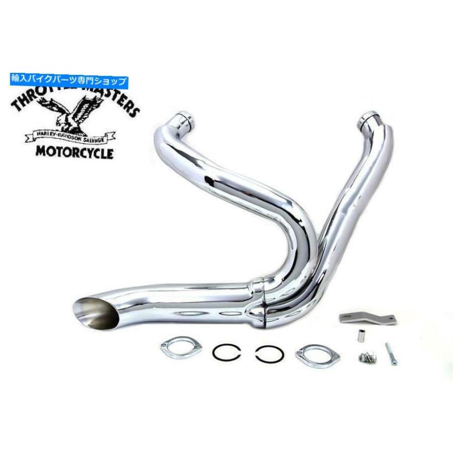 クロームパーツ Harley FXR 1986-1994のための1つのホットロッドスタイルの排気ヘッダーパイプにクローム2 Chrome 2 into 1 Hot Rod Style Exhaust He