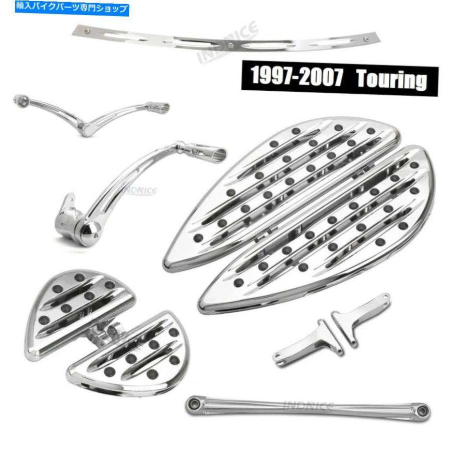 クローム部分品 Chrome Deep CNCカットフロアボードブレーキシフトレバーFLHX FLHT Chrome Deep cnc cut Floorboards Brake shift levers for harley