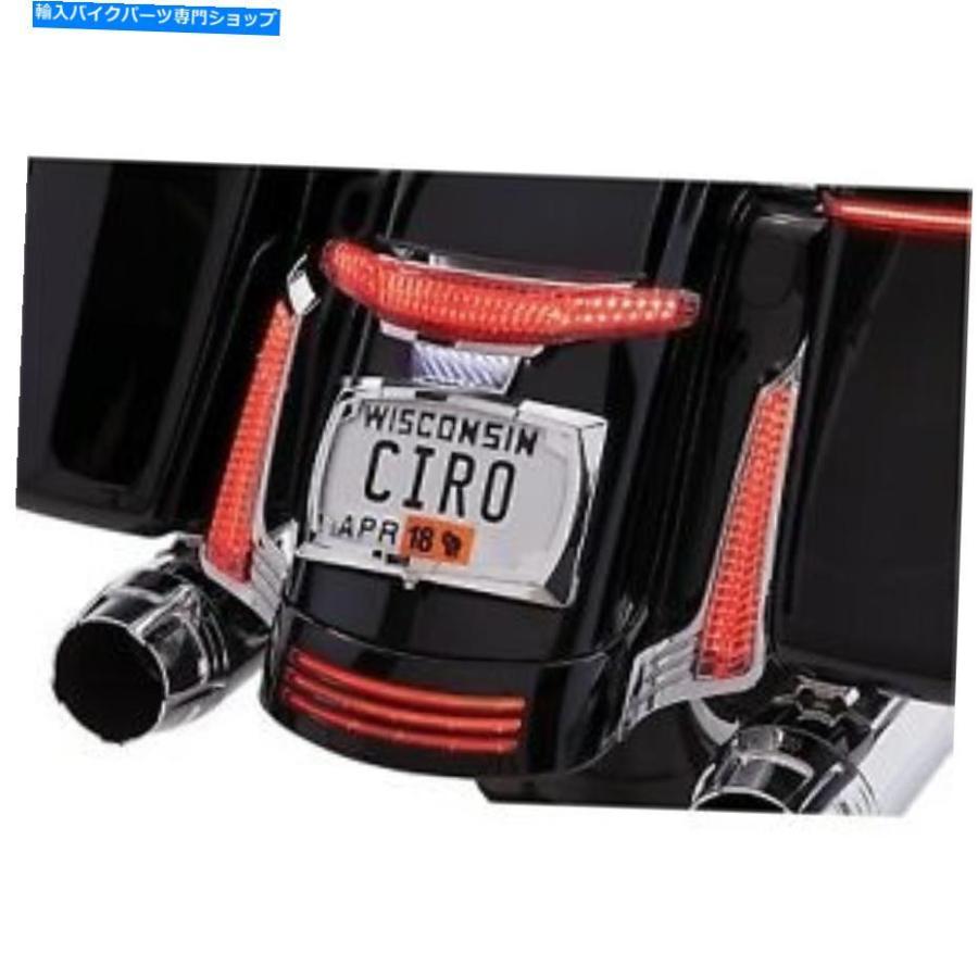 クローム部分品 CIRO - 40053 - テールランプと電話番号本塁マウント、クロムハーレー - Davidson Road G Ciro - 40053 - Tail Light and License 車、バイク、自転車-その他フレーム関連用品