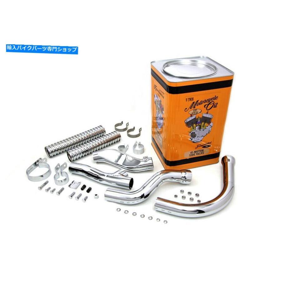 クロームパーツ Chrome Panehead Expexter Header Kitはハーレー - ダビッドソンにフィットフィット Chrome Panhead Exhaust Header Kit fits Harley-