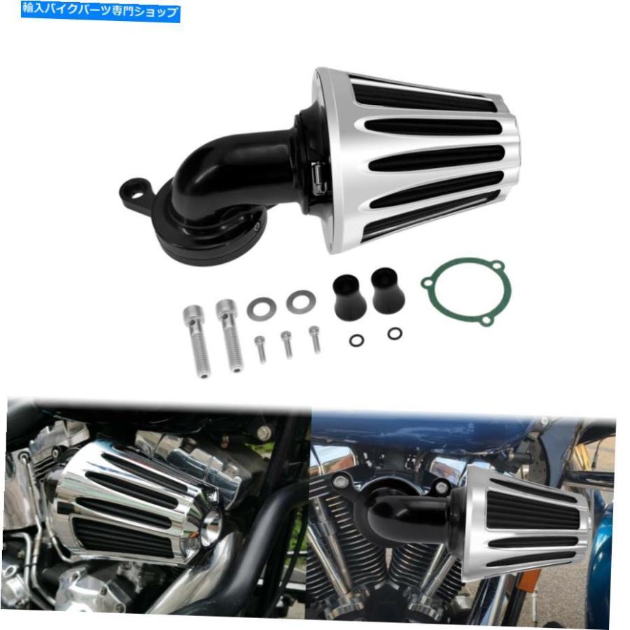 クロームパーツ Chromeカット逆エアクリーナ洗器フィルターフィットHarley Touring 2008-16 Dyna 2017 Chrome Cut Inverted Air Cleaner Filter Fit F