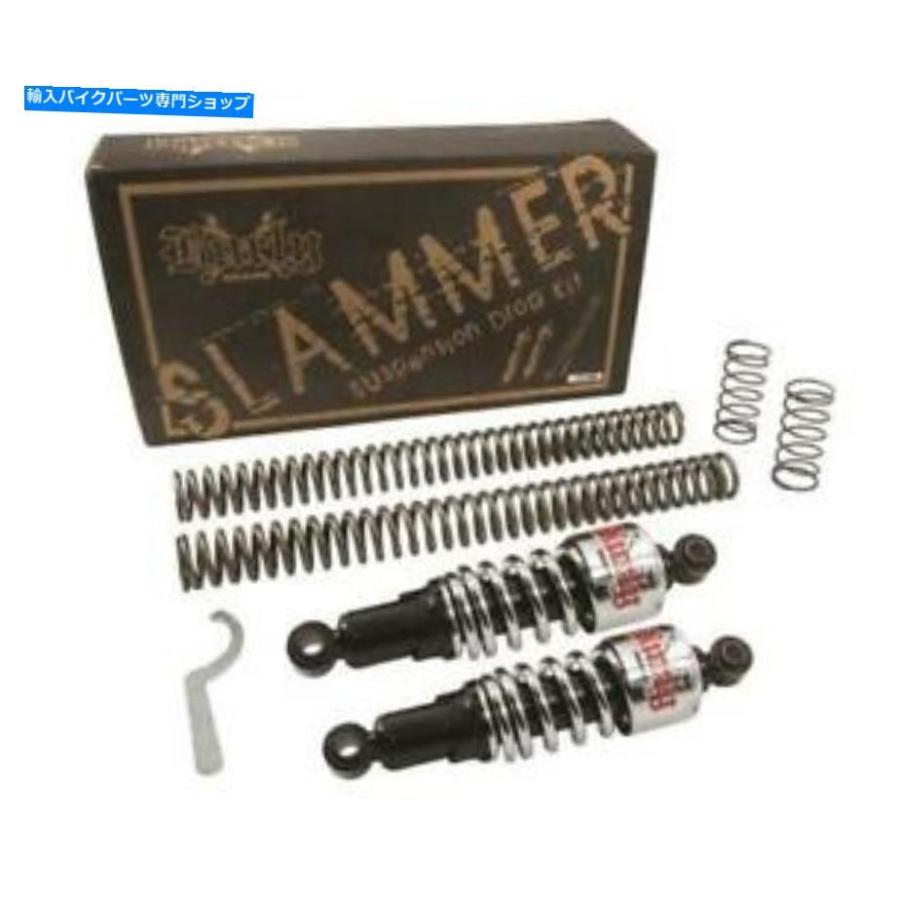 クロームパーツ ブランカル吊り下げキットクロム＃B28-1003ハーレーダビッドソンダイナ Burly Slammer Suspension Drop Kit Chrome #B28-1003 Harley
