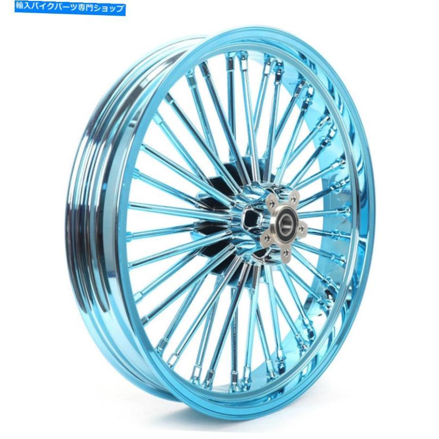 クロームパーツ 21 \"x3.5\""前のチューブレスホイールデュアルディスク脂肪脂肪スポークDYNAワイドグライドFXDWG 21\""x3.5\"" Front Tubeless Wheel Dual D"