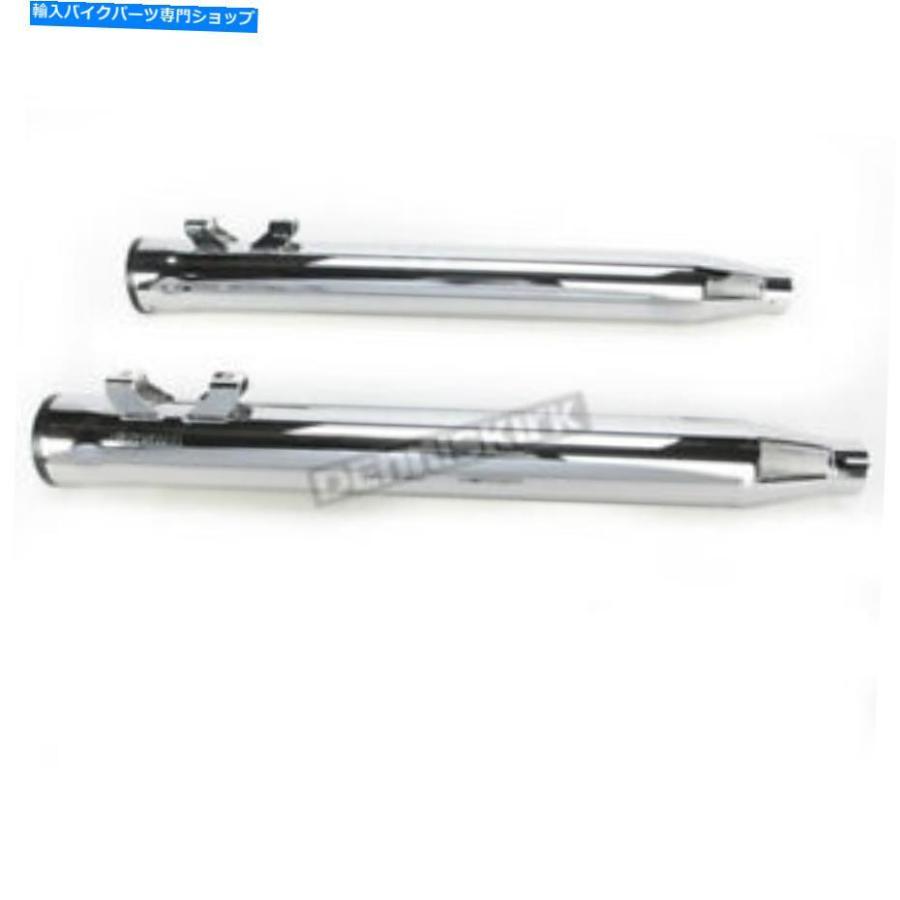 クロームパーツ COBRA Chrome 3 In。スリップオンマフラーW / Black Racepro Tips - 6070（CAへの船なし） Cobra Chrome 3 in. Slip-On Mufflers w/Bl