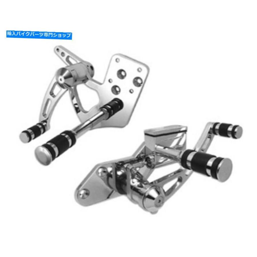 クロームパーツ ハーレークロームフォワードコントロールEXT + 3 \"ビッグVツイン22-0758フットペグブレーキシフター Harley Chrome Forward Controlsの画像