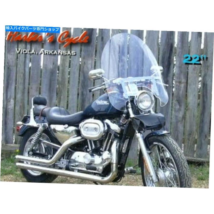 クロームパーツ ホンダVT 1100シャドウACE VT1100C2クリア22「ウインドシールドW / Chromeハードウェア Honda VT 1100 Shadow ACE VT1100C2 clear 22\"