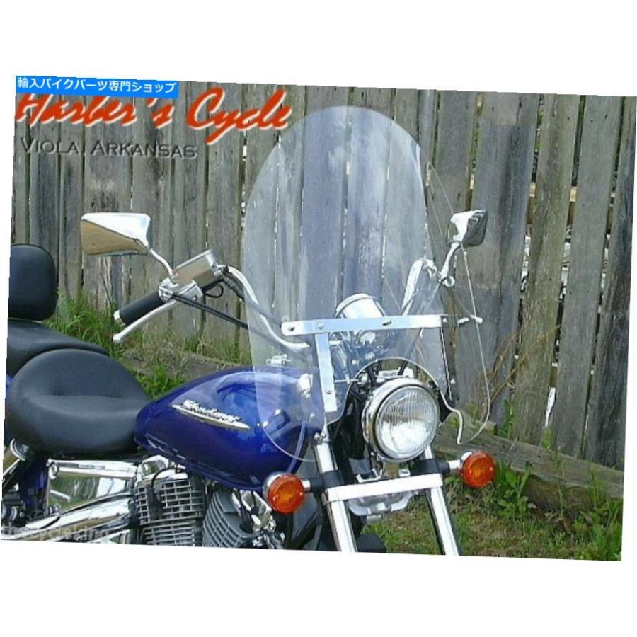 クロームパーツ ホンダVT 1100シャドウACE VT1100C2クリア22「ウインドシールドW / Chromeハードウェア Honda VT 1100 Shadow ACE VT1100C2 clear 22\"の画像