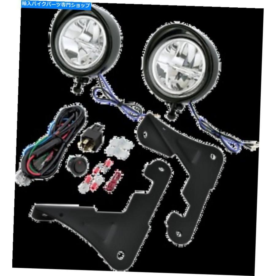 クロームパーツ Show Chrome Black 3.5 \"LEDドライビングライトキット98-18ハーレイTouring Flhx Flhr Flrt Show Chrome Black 3.5\" LED Driving Ligh